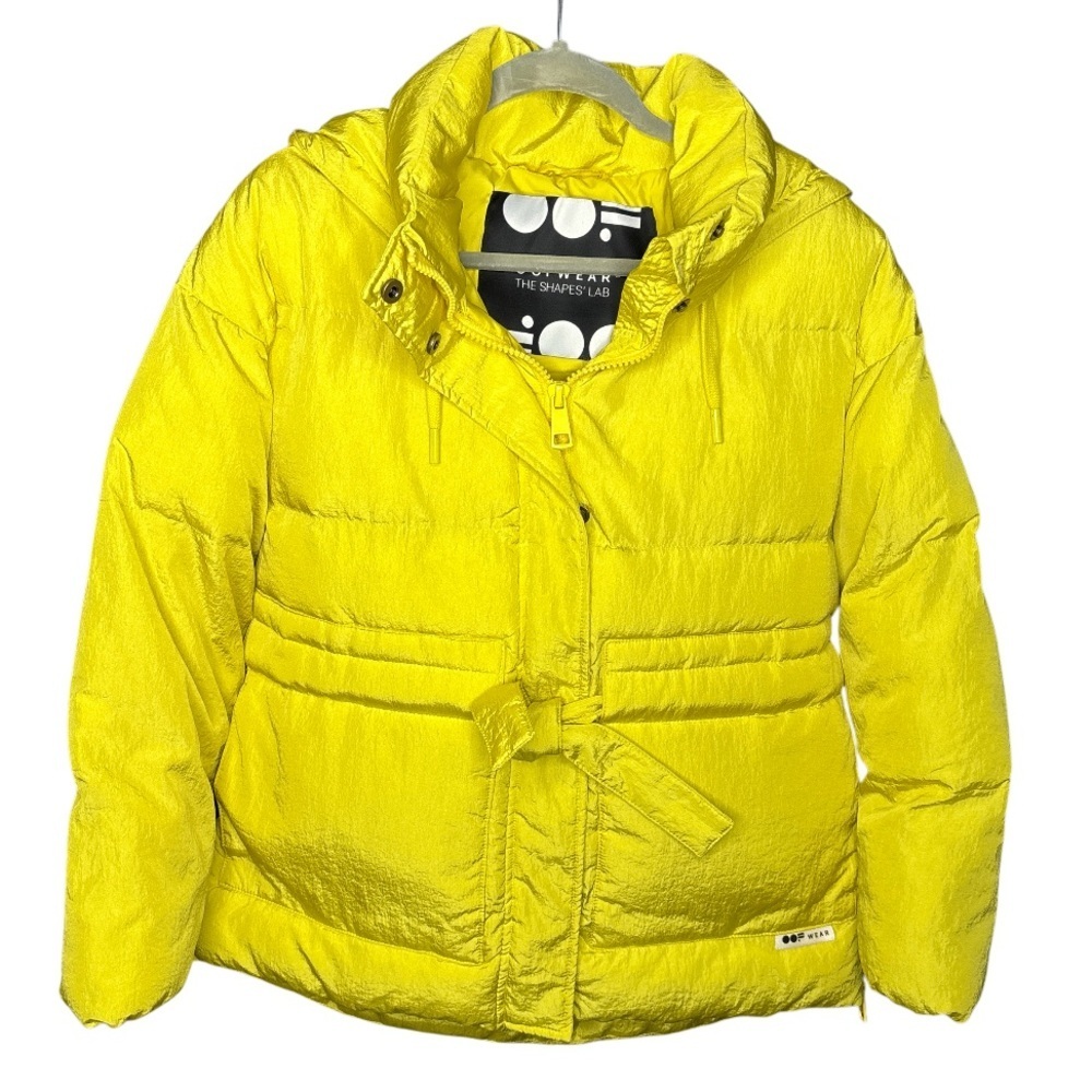 OOF Wear The Shapes’ Lab Puffer Jacket | Bright Yellow | Size 38 (Small)